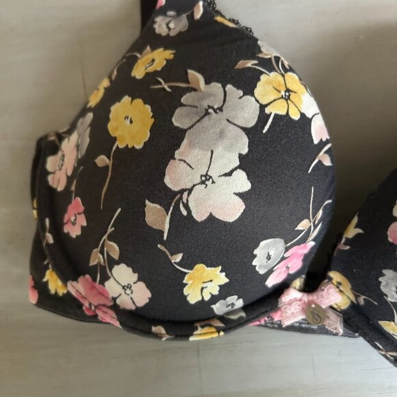 Victoria's Secret Push Up Floral Bra Size 34C Body By Victoria Bodycon Lingerie - Picture 3 of 7